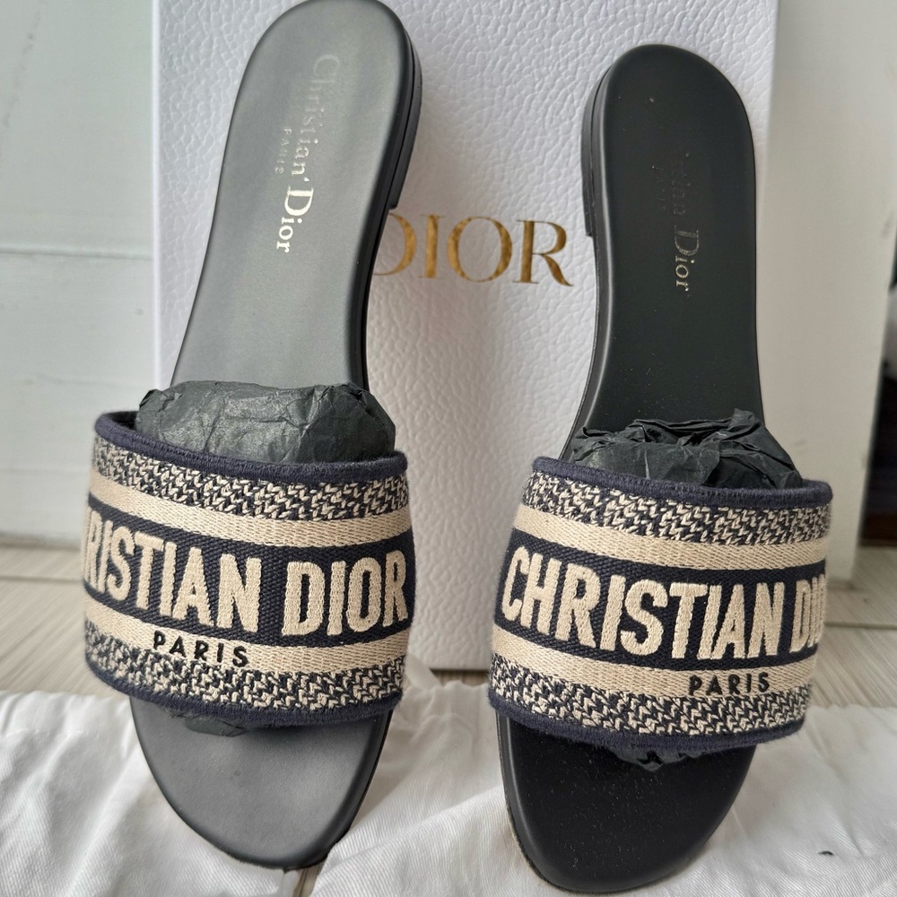 Authentic Dior Dway slide - Deep Blue